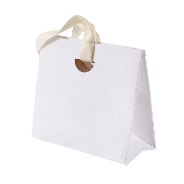 Colorful Paper Gift Tote Bags W/ Handheld Ribbon