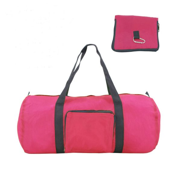 Foldable Polyester Duffle Bag w/ Carabiner