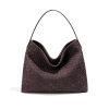 Vintage PU Leather Tote Bag w/ Detachable Strap