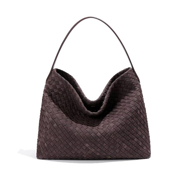 Vintage PU Leather Tote Bag w/ Detachable Strap