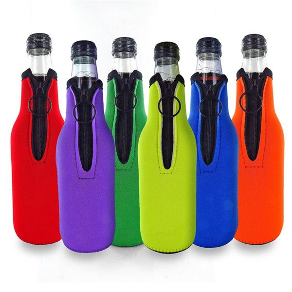 Neoprene Waterproof Zippered Bottle Sleeve