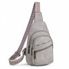 Vintage PU Sling Bag w/ Adjustable Strap