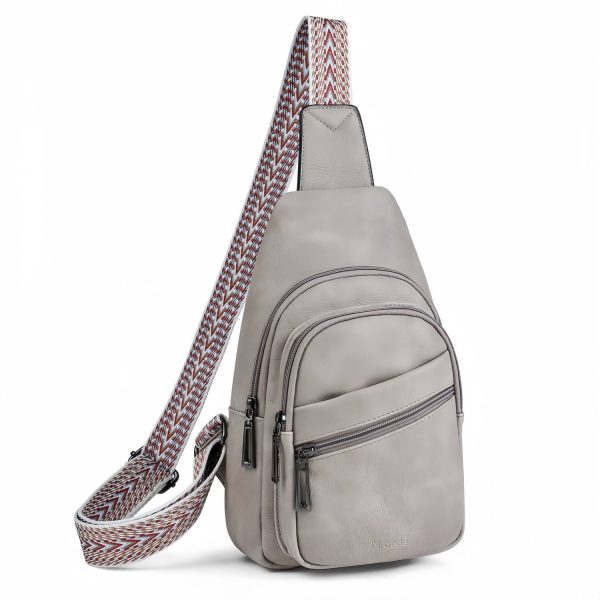 Vintage PU Sling Bag w/ Adjustable Strap