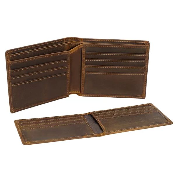 Genuine Leather RFID Blocking Bifold Wallet