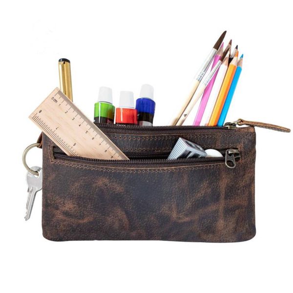Leather Pencil Case Pouch