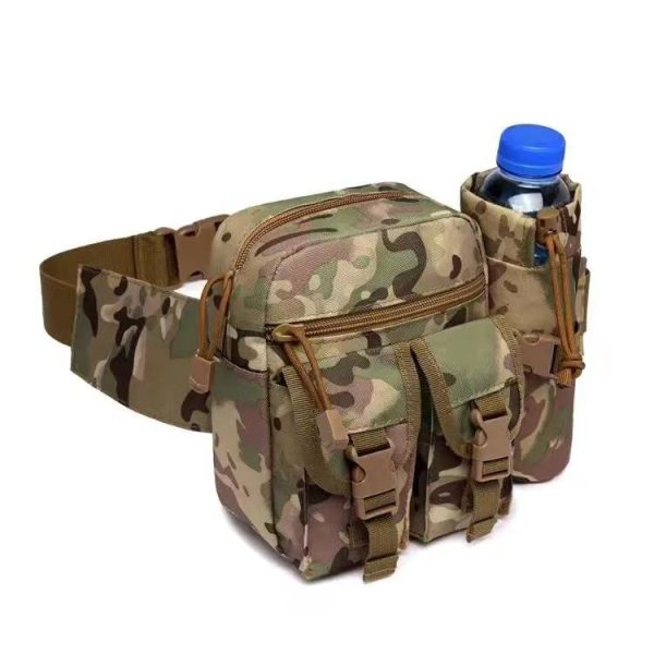 Outdoor Tactical Waist Slip Pack With Water Bottle Holder
