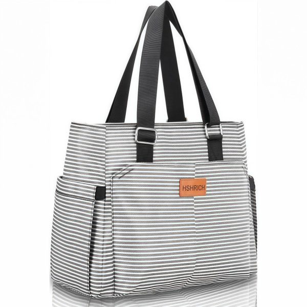 9L Oxford Insulated Cooler Lunch Bag w/ Pockets for Office