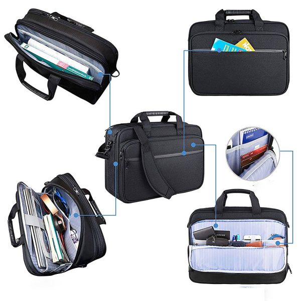 RFID Blocking Waterproof Oxford Laptop Bag Briefcase