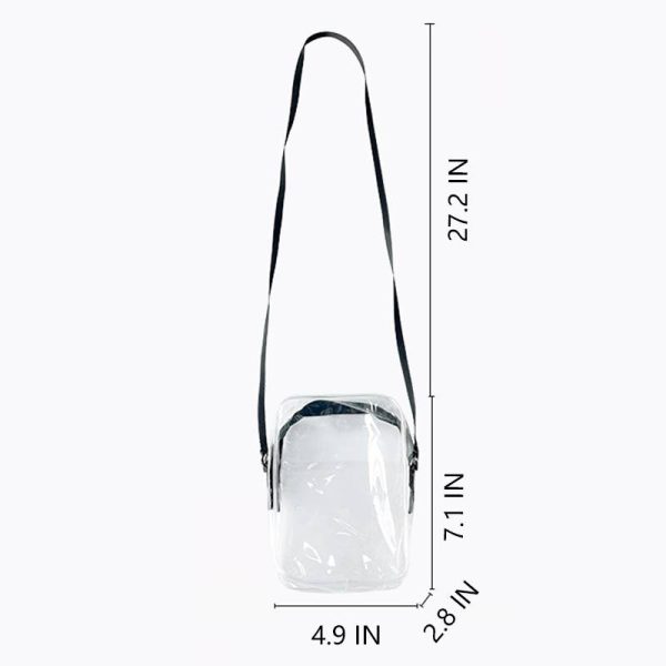 Custom Fashion PVC Transparent Crossbody Phone Bag