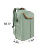 Double Zipper Nylon Backpack w/ USB Port
