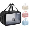 Waterproof Frosted PVC Toiletry Bag w/ Double Layer Design