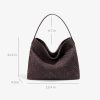 Vintage PU Leather Tote Bag w/ Detachable Strap