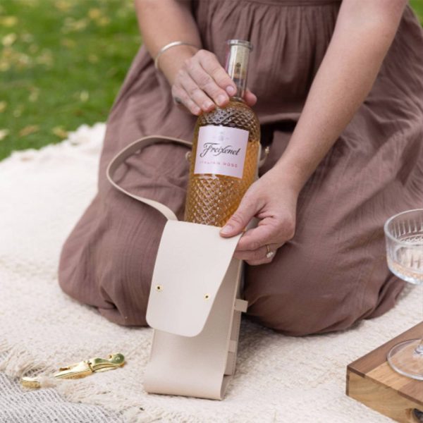 Pu Leather Wine Bottle Carrier Gift Bag