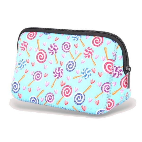 Waterproof Nylon Cosmetic Bag w/ Zipper