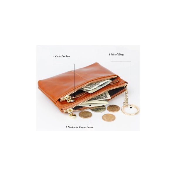 Leather change purse