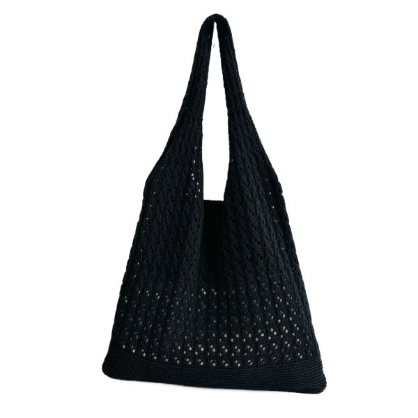 Polyester Mesh Crochet Beach Tote Bag for Summer Travel