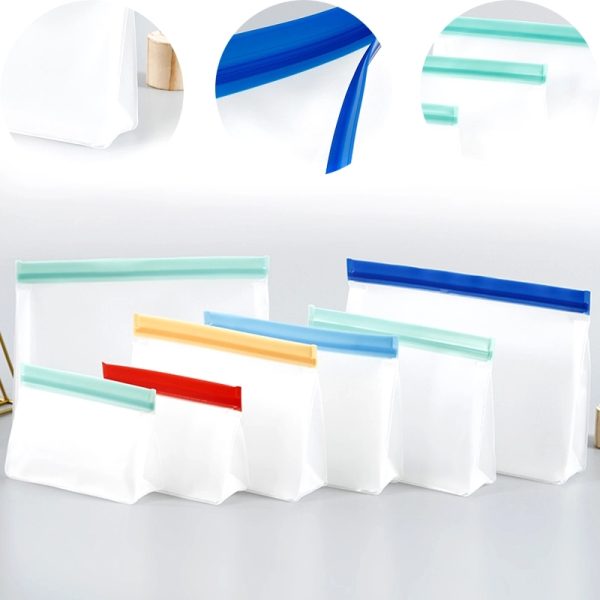 PEVA Matte Slip zip Food Storage Bag Reuseable