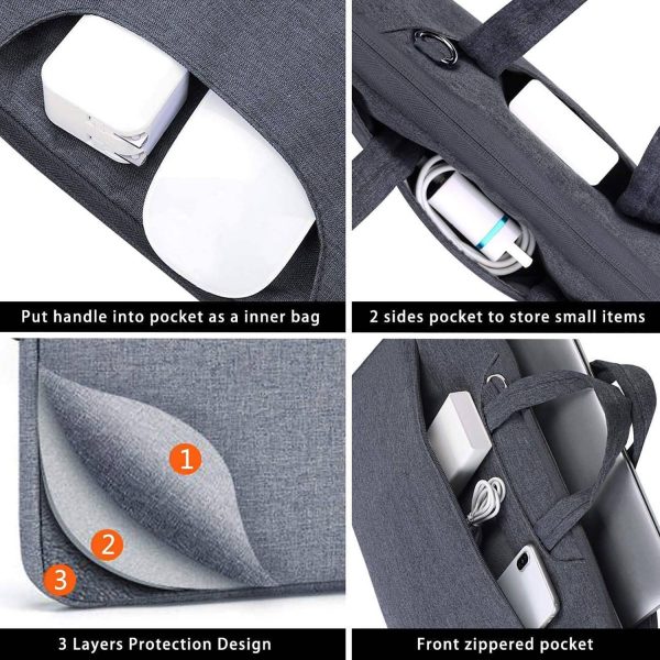 Waterproof Oxford Laptop Shoulder Bag w/ Pockets