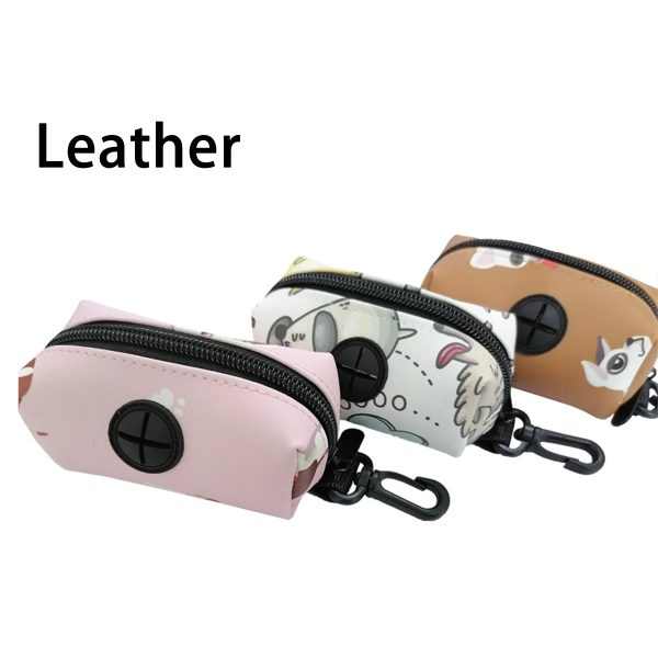 Pet Waste Dispenser Dog Poop Bag Holder with Zippered