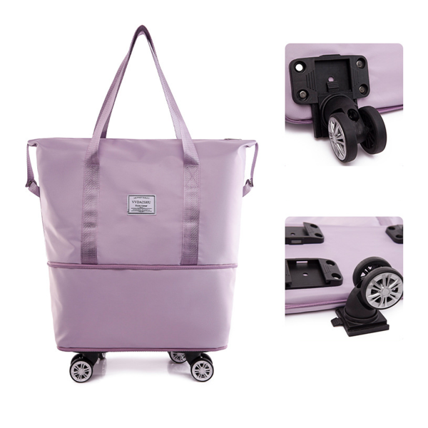 Oxford Travel Duffel Bag with Spinner Wheels