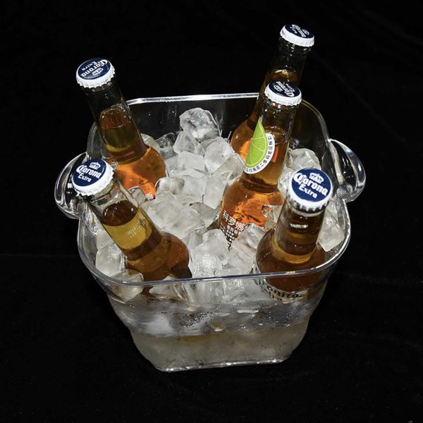 Double-Handle Wine/Champagne Cooler PS Plastic Ice Bucket