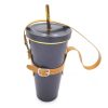 Drink Cup Holder with Adjustable Shoulder Strap