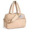 Puffer Nylon Gym Duffel Bag w/ Shoe Compartment