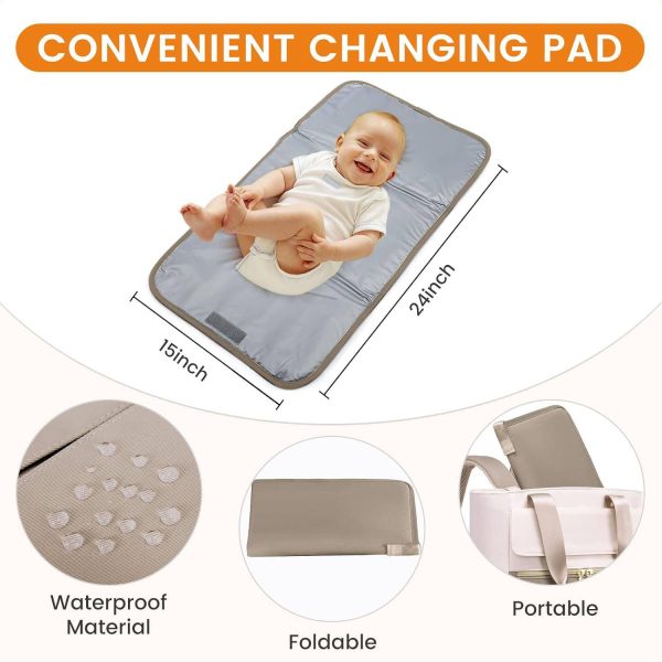 Polyester Diaper Backpack w/ Insulated Pockets Changing Pad