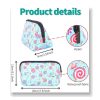 Waterproof Nylon Cosmetic Bag w/ Zipper