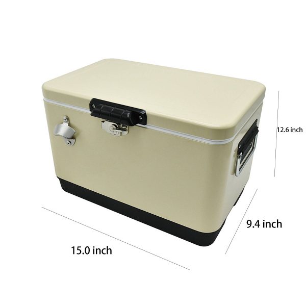 Car mounted outdoor retro iron cooler insulated case