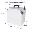 Light Retro Ice Chest Cooler with Bottle Opener 13L