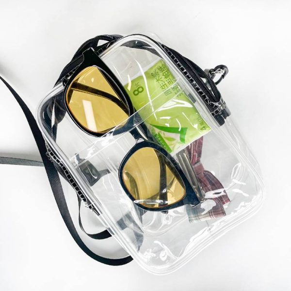 Custom Fashion PVC Transparent Crossbody Phone Bag