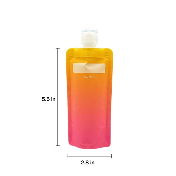 3oz Refillable Squeeze Toiletry Pouch for Travel