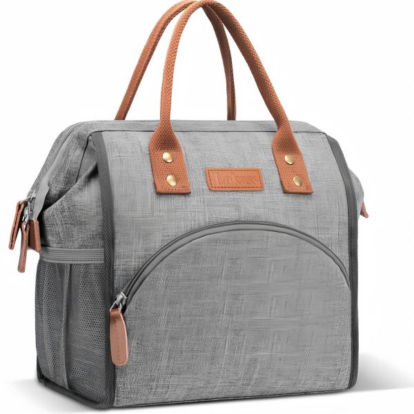 10L Wide Open Nylon Insulated Lunch Cooler Tote Bag w/Handle
