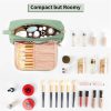 Portable PU Leather Travel Cosmetic Bag w/ Handle