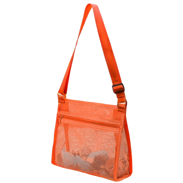 Nylon Mesh Beach Toy Crossbody Bag Storage Carrier