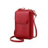 Women RFID PU Leather Crossbody Wallet w/Card Slots