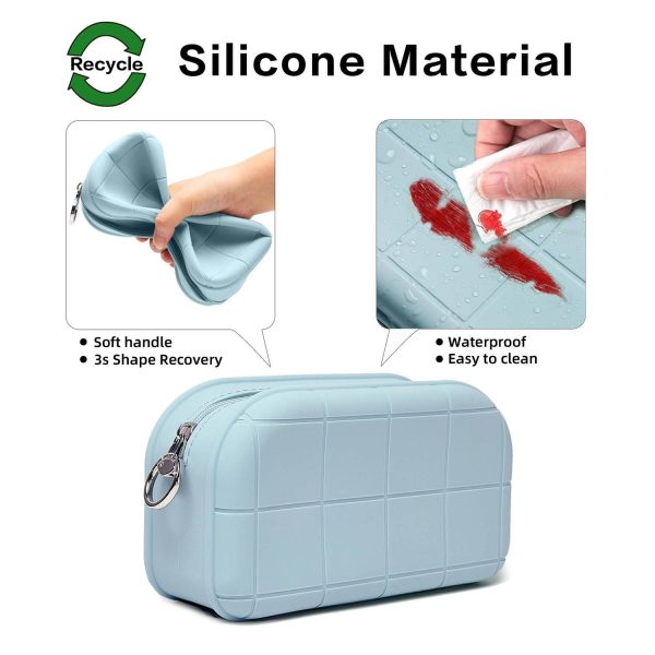 Waterproof Silicone Makeup Bag w/ Zipper
