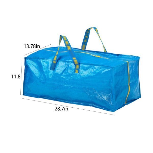 76L Portable PE Laminated Zipper Woven Storage Bag