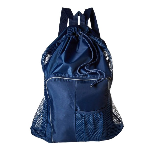 Breathable Mesh Polyester Drawstring Backpack for Sports