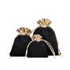 Velvet Two Tone Drawstring Jewelry Pouch