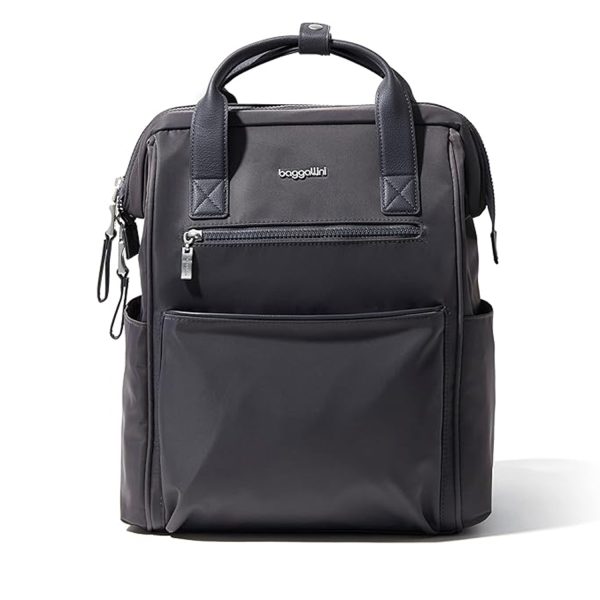 Large Capacity Polyester RFID Laptop Backpack w/ Handle