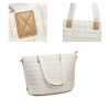 Quilted Nylon Crossbody Tote Bag w/ Mini Pouch