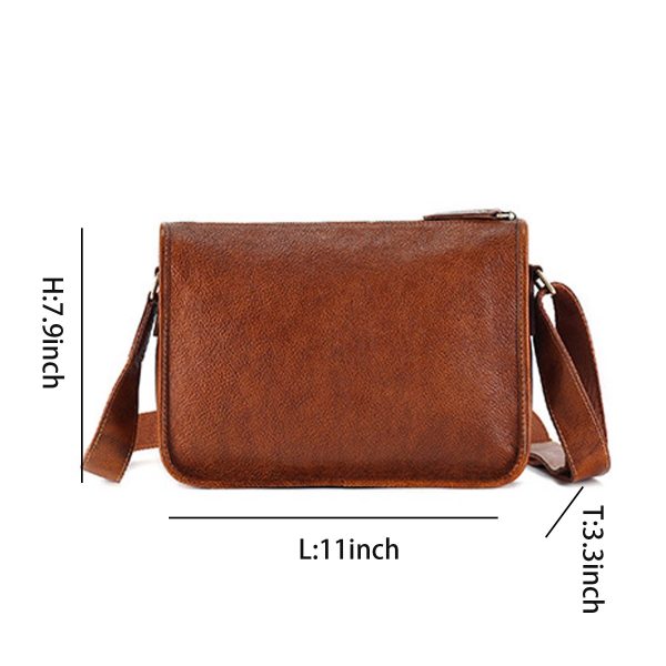 Premium Leather Messenger Tote Bag for Men