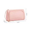 Portable PU Leather Travel Cosmetic Bag w/ Handle