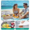14L Cooler Compartment Nylon Mesh Beach Tote Bag