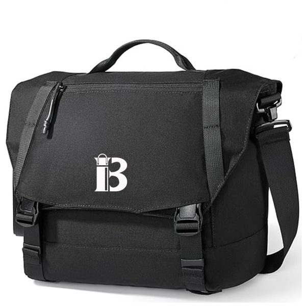 Large Capacity Nylon Messenger Bag w/ Handle for Travel Work