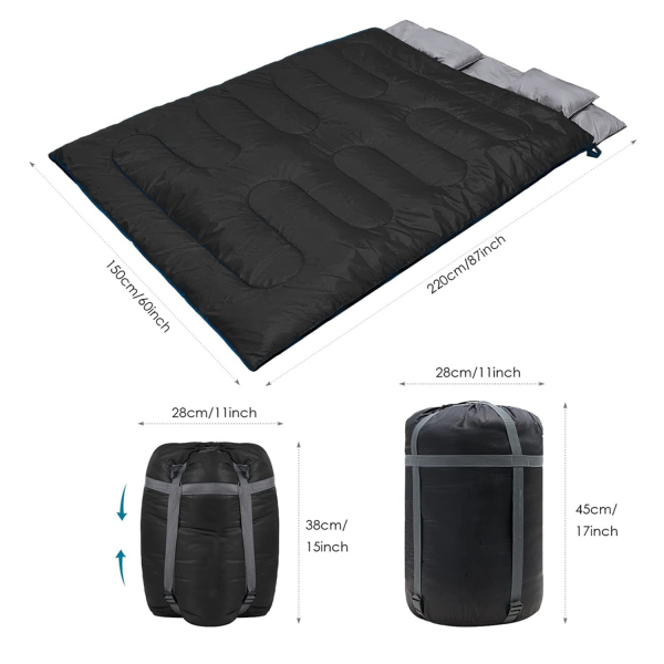 Camping Sleep Bag with Pillow