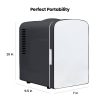 4L Portable Mini Mirrored Multi-Function Fridge