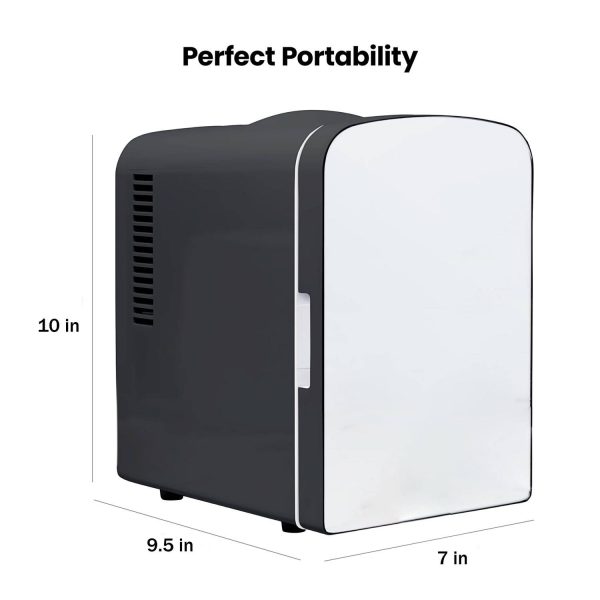 4L Portable Mini Mirrored Multi-Function Fridge